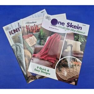 3 Knitting Pattern Booklets Afghans Clothing More Mixed Lot